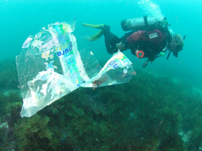 Cada año se arrojan 8 millones de toneladas de plásticos al mar. © Enrique Talledo